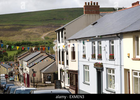 Broad Street in Blaenavon World Heritage town, Torfaen, Monmouthshire, South Wales, UK Stock Photo