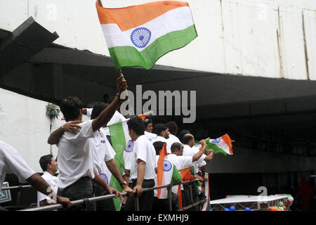 T20 Cricket World Cup, Twenty 20 Indian cricket team victory parade, Bombay, Mumbai, Maharashtra, India, Asia Stock Photo