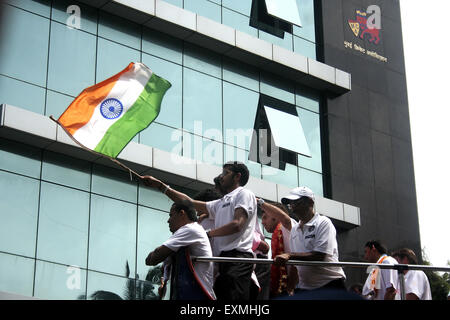 T20 Cricket World Cup, Twenty 20 Indian cricket team victory parade, Bombay, Mumbai, Maharashtra, India, Asia Stock Photo