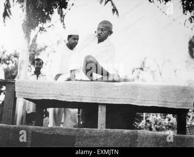 Mahatma Gandhi at Noakhali after the riots between Hindus and Muslims ...