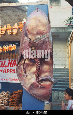 giant kolhapuri chappal sandal display kala ghoda festival bombay