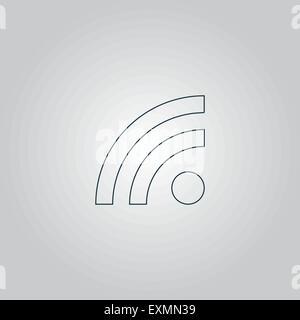 RSS sign icon. feed symbol. Stock Vector