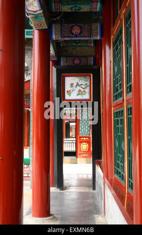 Wandering the grounds at the Summer Palace Stock Photo