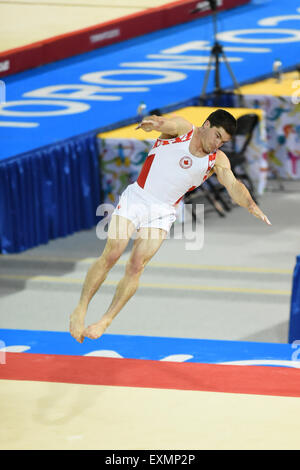 Toronto, Ontario, Canada. 14th July, 2015. KEVIN LYTWYN of Canada, on the Men's Floor during the Toronto Pan American Games. Credit:  Igor Vidyashev/ZUMA Wire/Alamy Live News Stock Photo