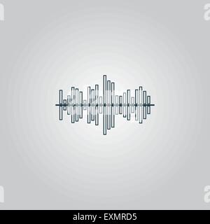Sound wave icon - vector equalizer music element or symbol Stock Vector
