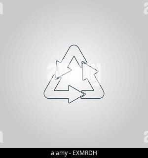 Recycle sign isolated on white background Stock Vector