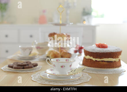 Afternoon vintage tea party Stock Photo