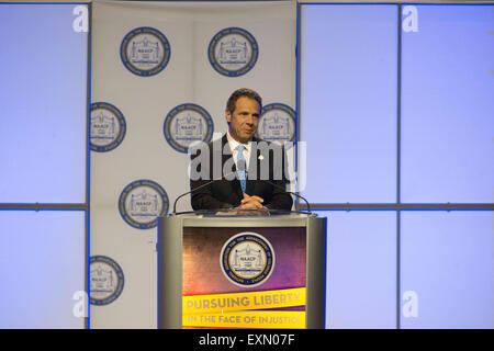 Philadelphia, Pennsylvania, USA. 15th July, 2015. ANDREW CUOMO, Governor of the State of New York, speaking at the NAACP 106th Annual Convention in Philadelphia Credit:  Ricky Fitchett/ZUMA Wire/Alamy Live News Stock Photo
