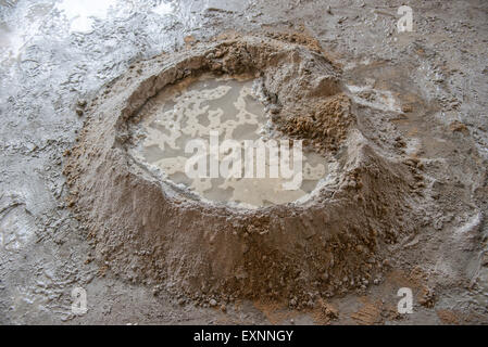 Worker is  mixing mortar prepare for plastering Stock Photo