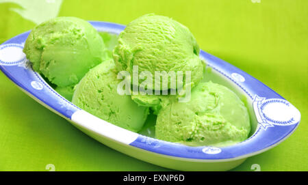 Pistachio Ice Cream Stock Photo