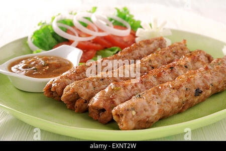 Seekh Kababs or Chicken Reshmi Kababs Stock Photo