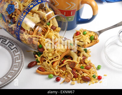 Mix Nimco in Spoon and Jar Stock Photo