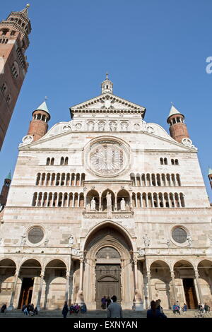 Cathedral of Santa Maria Assunta, Piazza del Comune, Cremona, Cremona, Lombardy, Italy, Stock Photo