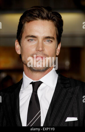 Matt Bomer at the Los Angeles premiere of 'In Time' held at the Regency Village Theatre in Westwood on October 20, 2011. Stock Photo