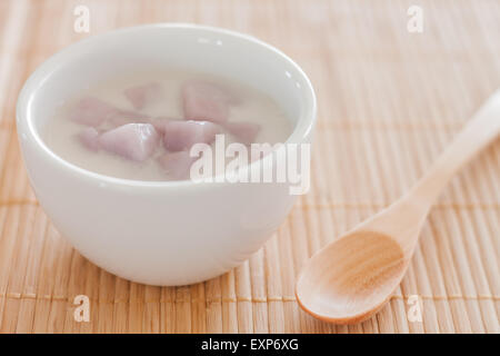 Bua Loi , Thai dessert with taro flour and coconut milk, stock photo Stock Photo