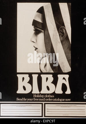 1960s UK Biba Magazine Advert Stock Photo