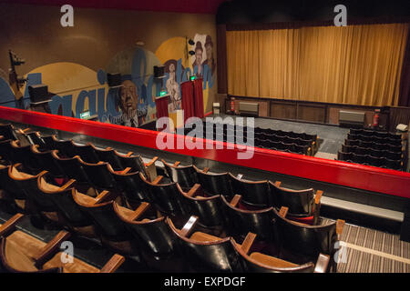 Balcony.Tywyn,cinema,vintage,movies,Magic,Lantern,Cardigan Bay, south Gwynedd,Mid-Wales,U.K. Stock Photo