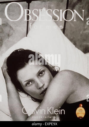 Original Kate Moss Calvin Klein Jeans Ad From 1997 Magazine.