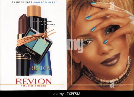 2000s UK Revlon Magazine Advert Stock Photo