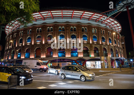Arenas de Barcelona, former bullring at Spain Square - Placa d’Espanya in Barcelona, Spain Stock Photo