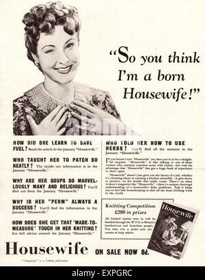 1940s UK Housewife Magazine Magazine Advert Stock Photo