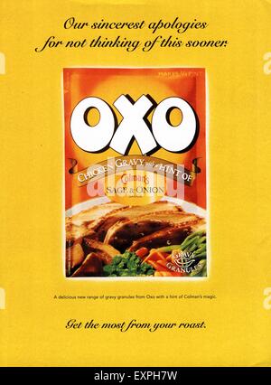 2000s UK Oxo Magazine Advert Stock Photo