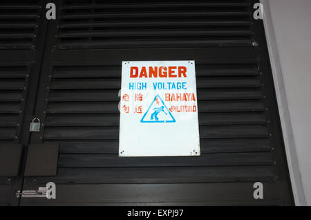 High Voltage Danger Sign Stock Photo