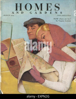 1950s UK Homes and Gardens Magazine Cover Stock Photo