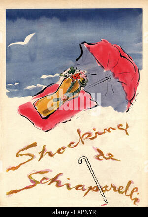 1940s UK Schiaparelli Magazine Advert Stock Photo