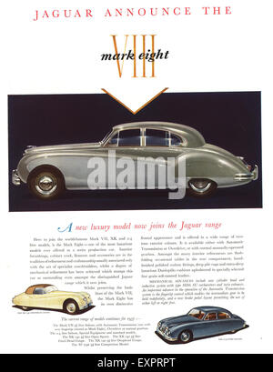 1950s UK Jaguar Magazine Advert Stock Photo
