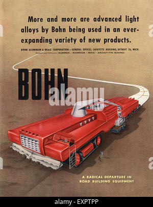 1940s USA Bohn Aluminium Corporation Magazine Advert Stock Photo ...