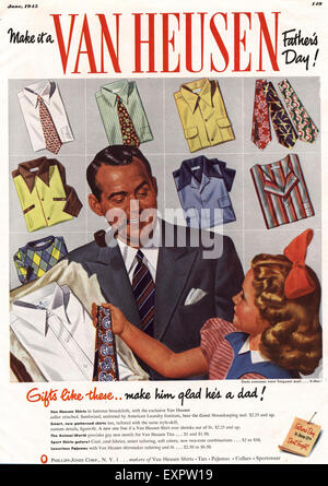 1940s USA Van Heusen Magazine Advert Stock Photo