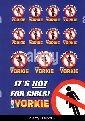 Yorkie Magazine 2000s UK Yorkie Magazine Advert Stock Photo - Alamy