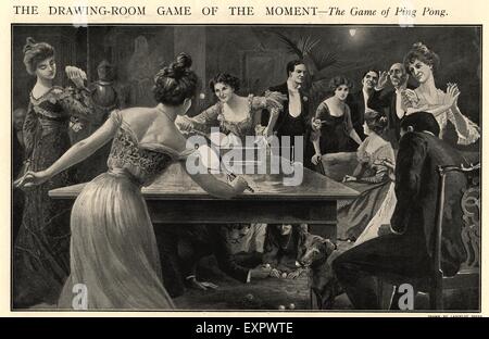 1900s UK Table Tennis Magazine Plate Stock Photo