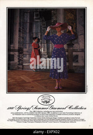 1980s UK Laura Ashley Clothing Magazine Advert Stock Photo