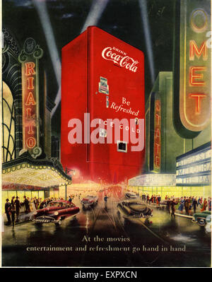 1940s USA Coca-Cola Magazine Advert Stock Photo