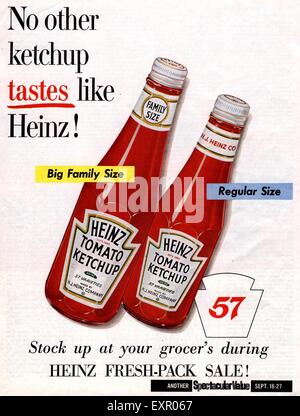 1950s USA Heinz Magazine Advert Stock Photo