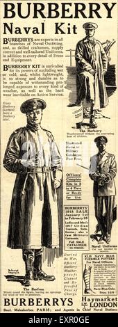 1910s UK Burberry Magazine Advert Stock Photo - Alamy