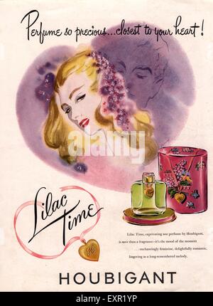 1940s USA Houbigant Magazine Advert Stock Photo