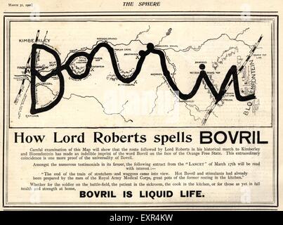 1900s UK Bovril Magazine Advert Stock Photo