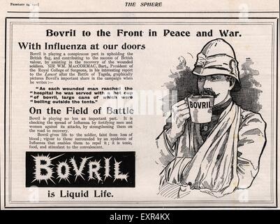 1900s UK Bovril Magazine Advert Stock Photo