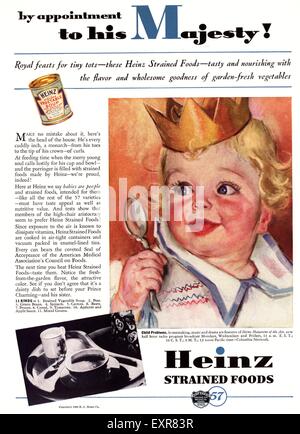 1950s USA Heinz Magazine Advert Stock Photo