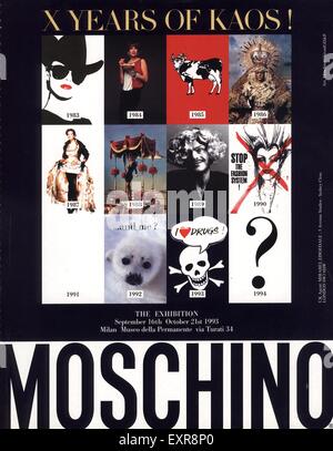 1990s UK Moschino Magazine Advert Stock Photo - Alamy