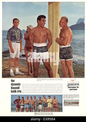 1960s USA Jantzen Magazine Advert Stock Photo