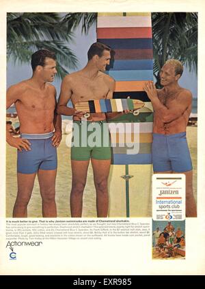 1960s USA Jantzen Magazine Advert Stock Photo