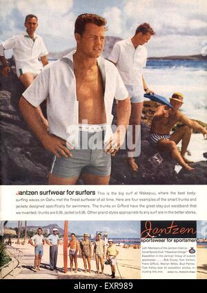 1960s USA Jantzen Magazine Advert Stock Photo