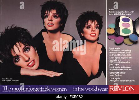 1980s USA Revlon Magazine Advert Stock Photo