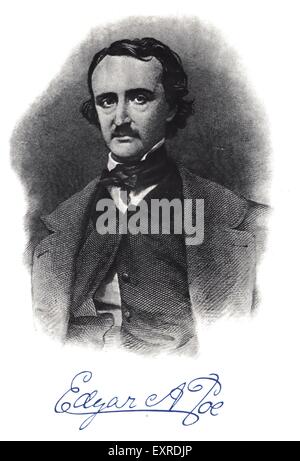 1840s & Pre USA Edgar Allen Poe Magazine Plate Stock Photo