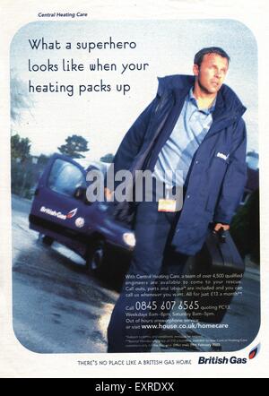 2000s UK British Gas Magazine Advert Stock Photo