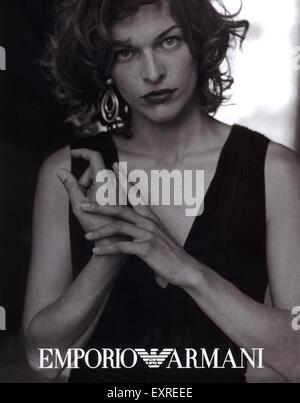 2000s UK Emporio Armani Magazine Advert Stock Photo